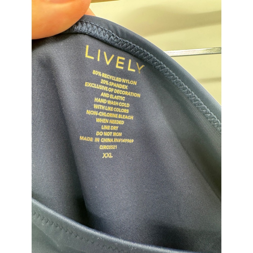 NWT Lively The Swim Bikini Bottom Women's 2X-Large Navy Low-Rise Cut Fully lined - Picture 9 of 12